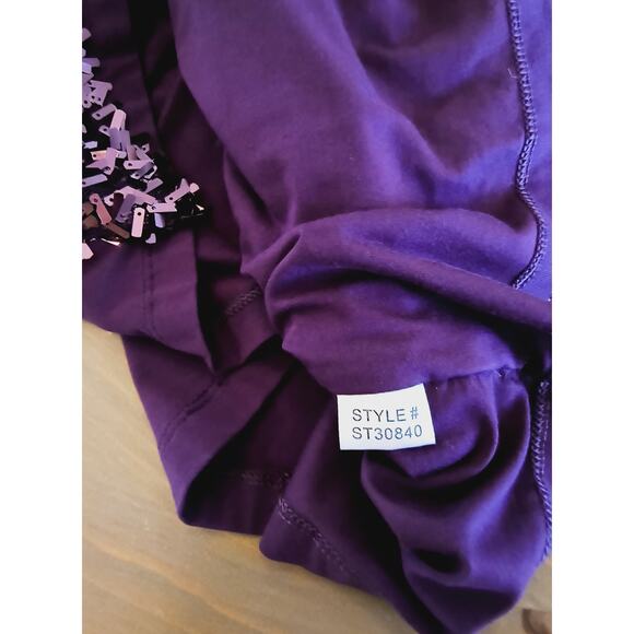 DS by Debbie Shuchat Sequin Tank Top Women's Size M Purple Sleeveless Party Cami - Picture 12 of 16